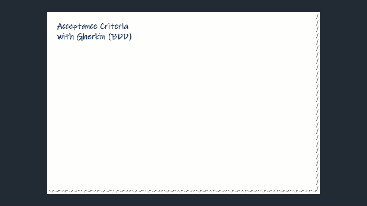 Acceptance Criteria with Gherkin